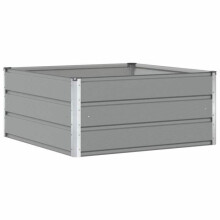 Jardinière - HELLOSHOP26 - 100 x 100 x 45 cm - Lichtgrijs - Staal - Rechthoekig