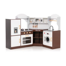 Dinette - HELLOSHOP26 - Cozinha de canto infantil 28 x 29,5 x 94 cm - Fogão com sons e luzes - Máquina de gelo - Sem BPA
