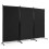 Scherm - HELLOSHOP26 - 3 panelen - 260x183 cm - Zwart - Polyester / Metaal 1