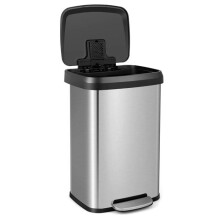 Poubelle 50 litres à pédale 41 x 39 x 61 cm grande capacité design moderne
