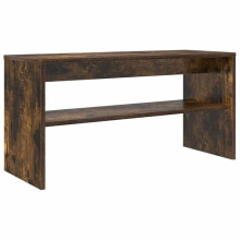 Meuble TV - HELLOSHOP26 - 80 x 30 x 40 cm - Bois d'ingénierie - Beige - 1 étagère