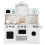 Dinette - HELLOSHOP26 - 78x29x93 cm - Branco - MDF - Relógio integrado 1