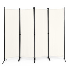 Paravent - HELLOSHOP26 - 220 x 173 cm - Cinza - Poliéster - Estrutura de metal