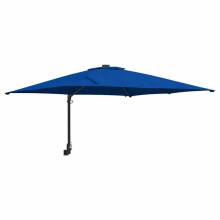 Parasol de jardin - HELLOSHOP26 - 248,5x247,5x160 cm - Éclairage LED solaire - Mât déporté - Polyester anti-UV