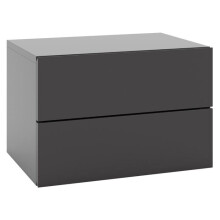 Mesa de cabeceira de parede - HELLOSHOP26 - 42x30x28 cm - 2 gavetas - Fixações de parede incluídas - Marrom