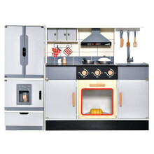 Dînette - HELLOSHOP26 - 111 x 31,5 x 81,5 cm - Cinza - Efeitos sonoros e luminosos - Refrigerador destacável