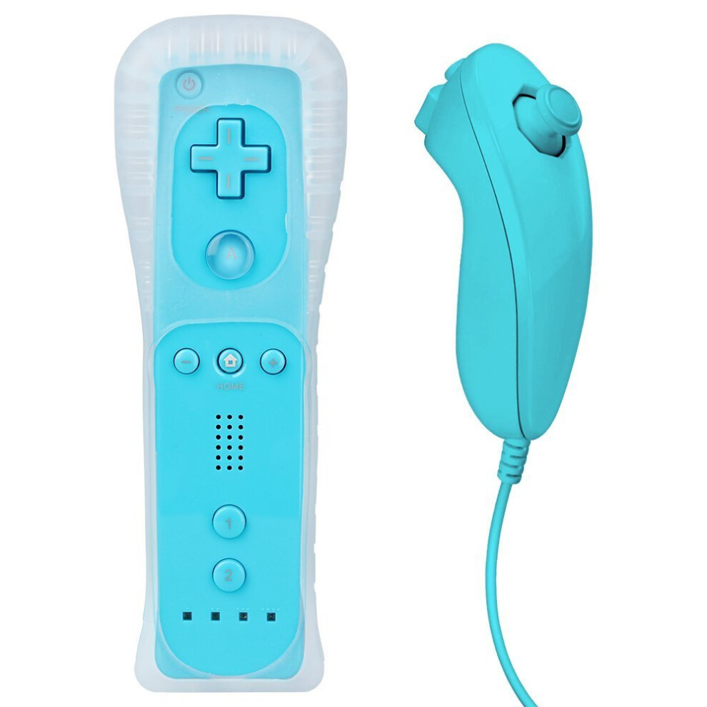 Remote And Nunchuck Bundle With Motionplus And Silicone Case For Wii And Wii U Pink 9164114198600