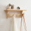 Rustic Wall Mounted Coat Rack with Shelf, Solid Wood Floating Shelf with Hooks for Entryway Storage 1