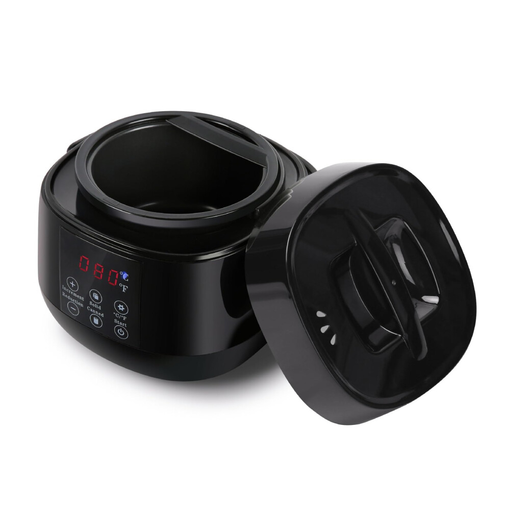 Black 500Ml Electric Wax Melter With Dual Mode And Precise Temperature Control For Hair Removal Â
