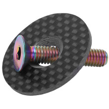 Durable Carbon Fiber Top Cap for Mountain & Road Bikes Black 28.6mm
