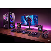 Fast Gaming PC Bundle Intel Core i7 RTX3050 6GB 16GB RAM 256GB SSD 1TB HDD 22" M