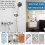 Adjustable Wall Mounted Shower Head Holder Stainless Steel Self Adhesive Angle Adjustable 2
