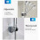 Adjustable Wall Mounted Shower Head Holder Stainless Steel Self Adhesive Angle Adjustable 3