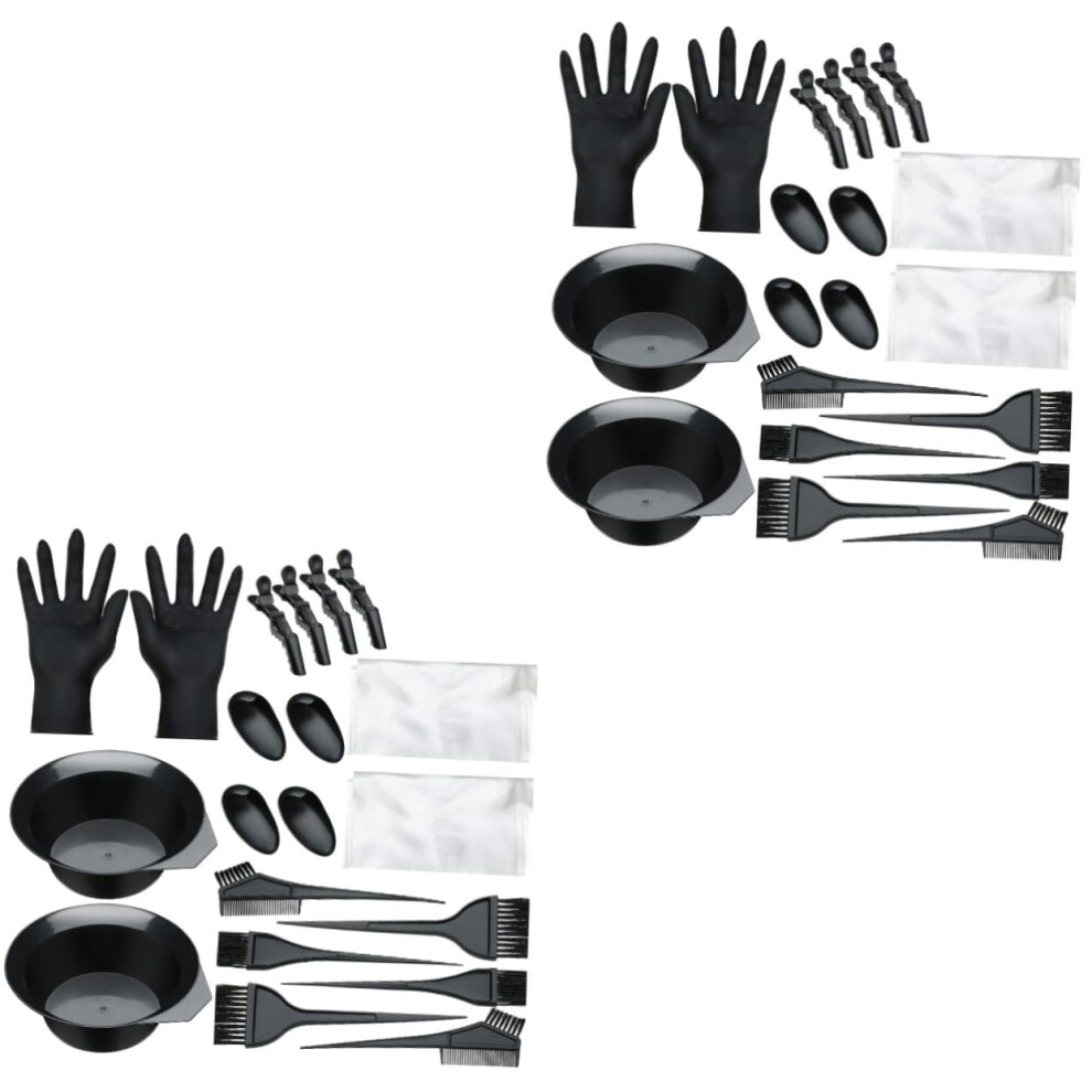 Hair Coloring Kit with Brushes and Mixing Bowls, Reusable Hair Dye Accessories for Home and Salon