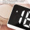 Digital Alarm Clock Voice Control Brightness LED Mirror Modern Desktop Clock 3