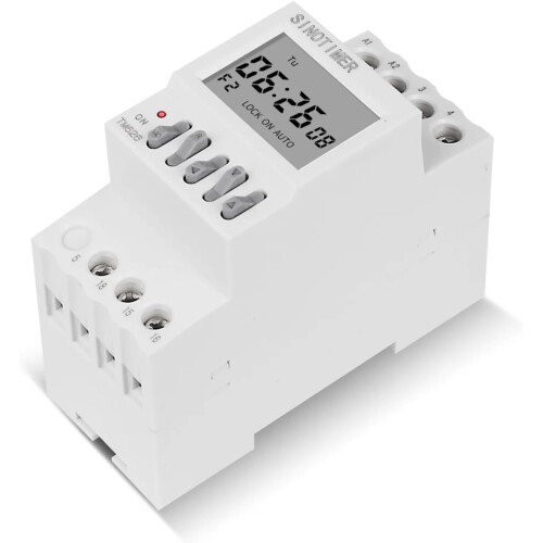 Programmable Timer Switch DIN Rail 2 Channel Digital Relay 7 Day Weekly Precise Time Control Energy Saving 1
