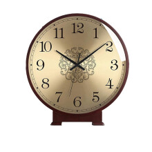 Vintage Wooden Silent Mantel Clock with Quartz Movement for Living Room Decor Battery Operated