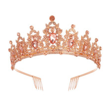 Crystal Bridal Headpiece with Adjustable Fit and Pearl Rhinestone Crown for Women's Wedding