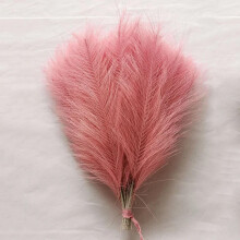 Pampas Grass Decor 10Pcs Pink Artificial Bouquet Fluffy Boho Home and Wedding Centerpiece