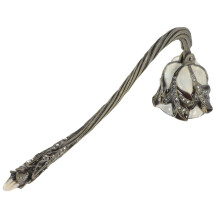 Long Handle Candle Snuffer with Ergonomic Grip and Elegant Rhinestone Design for Safe Flame Extinction