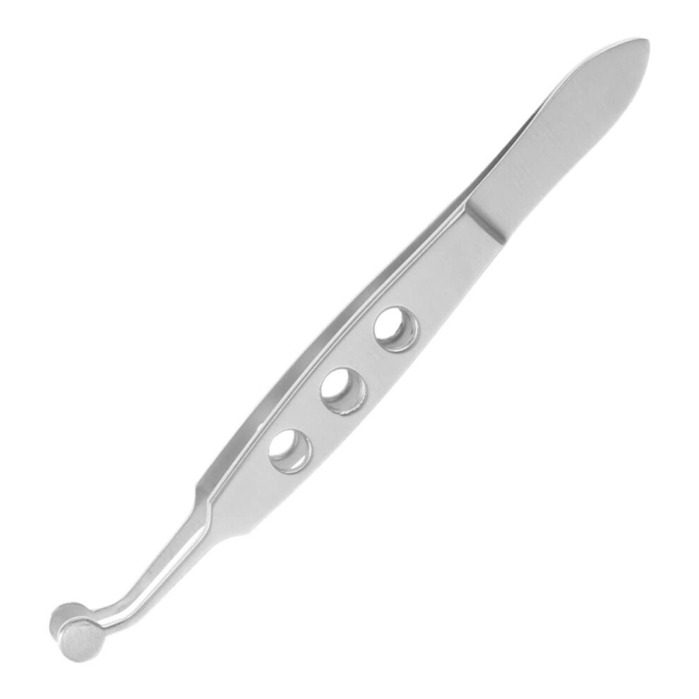 Meibomian Gland Expression Tool Stainless Steel Eyelid Tweezers Smooth Tip for Dry Eye Relief