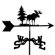 Weather Vane Elk Design Metal Garden Weathervane Roof Mounted Decorative Outdoor Wind Indicator