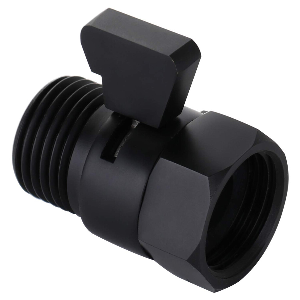 Matte Black Shower Flow Control Valve G1/2 Brass Shut Off With Water Saving Leakproof Design 9365369431546