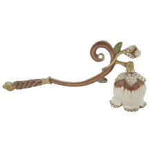 Candle Snuffer Metal Extinguisher with Long Handle, Elegant Retro Lily of the Valley Design 6.3'