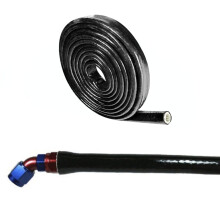 2 Inch Heat Resistant Silicone Fire Sleeve for Automotive Hoses and Cables 3ft Black