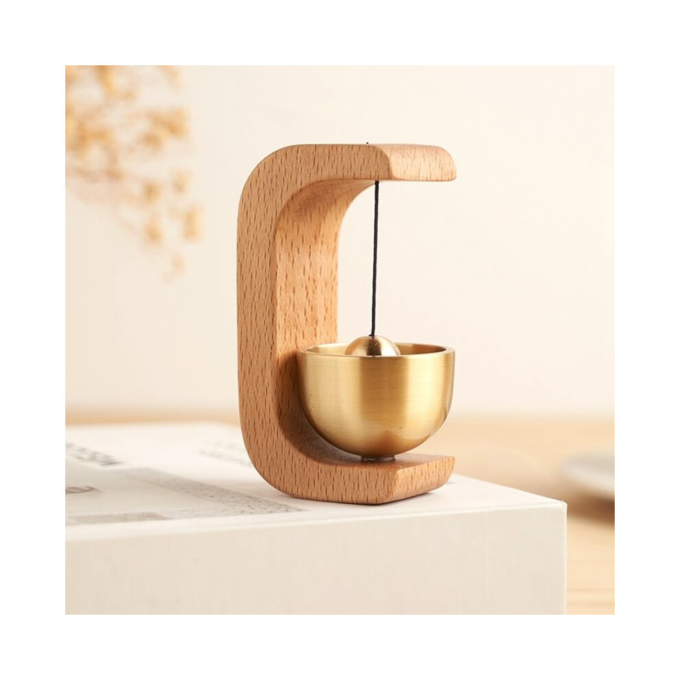 Doorbell With Magnetic Attachment, Wooden Wind Bell For Home Entrance Alert And Housewarming Gift (A) 9365369363977