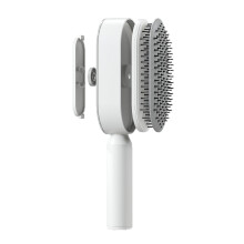 Detangling Hair Brush Anti Frizz Paddle for Curly Fine Delicate Hair with Easy Cleaning Red