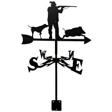 Metal Weather Vane with Wind Direction Indicator, RustResistant Stainless Steel Garden Decor