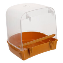 Bird Bath for Parrots Outdoor Cage Mounted Waterproof Basin for Cockatiels Budgies Easy Entry