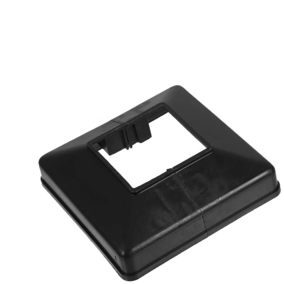 12Pcs Black Plastic Fence Post Base Cover With Split Design Decorative Square Deck Post Skirt 9365369431713