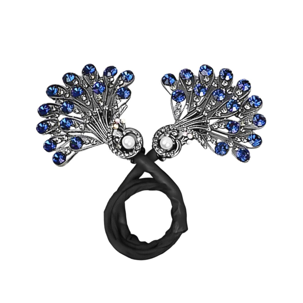 Rhinestone Hair Bun Maker for Women and Girls Elegant Styling Tool with Quick Bun Styling
