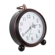 Vintage Silent Alarm Clock with Silent Scanning Movement, Retro Desk Clock for Bedroom and Office