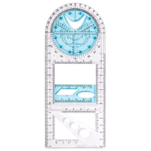 Graphic Design Tools Multifunctional Geometric Ruler Drawing Template Measuring Tool with Circle Holes Protractor for Creative Arting Craft Lovers