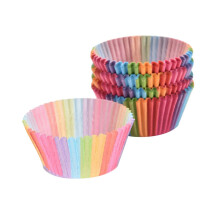 300 Pcs Rainbow Cupcake Liners OilProof Paper Muffin Cups for Baking Party and Celebration