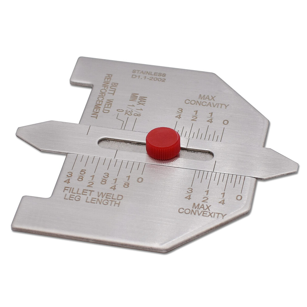 Stainless Steel Weld Size Gauge With Inch Scale For Accurate Fillet And Butt Weld Measurement 9365369431874