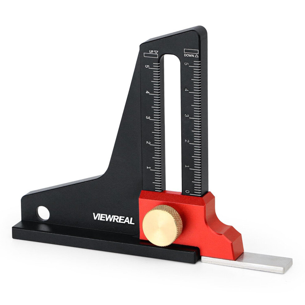 Woodworking Height Gauge 050Mm Dual Scale Cnc Aluminum Precision Measuring Tool For Table Saw Router Drill Press 9164114200600