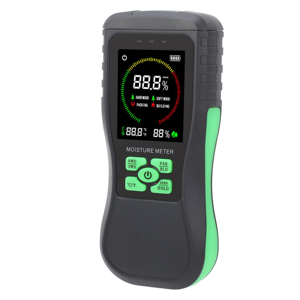 Wood Moisture Meter Pinless Lcd Display Nondestructive Lumber Wall Dampness Tester 9164114201478