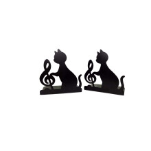 Vintage Metal Cat Bookends Decorative Bookshelf Organizer for Home and Office Gift