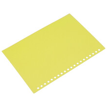 Protector per fogli A5 con copertina in plastica PP opaca gialla, per rilegatura con 20 fori, confezione da 50 pezzi