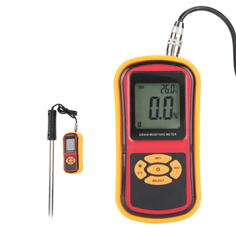 Grain Moisture Meter For Rice Wheat Corn Barley With Lcd Display And Accurate Humidity Temperature Test 9164114202031