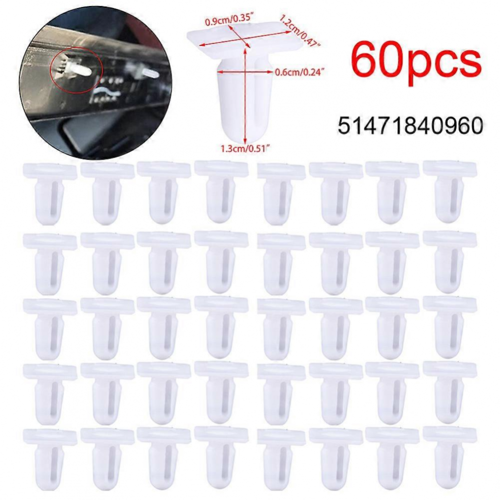 60X Door Sill Trim Clips 51471840960 Compatible With Bmw E30 E32 E34 E36 E38 E39 E46 Z4 E81 E82 E84 E63 E64 E65 Interior Accessories 9055112649617