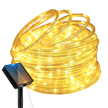 Btfarm Solar Light Tube Outdoor Weatherproof, 10 m 100 LED Solar Light Tube Outdoor IP65 Waterproof, 8 Modes Fairy Lights Outdoor Solar comp