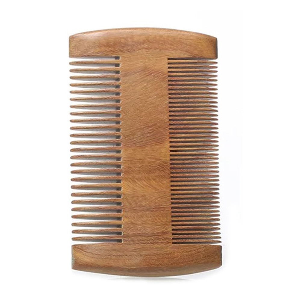 Unisex Green Wooden Hair Comb Sandalwood Wide Tooth Anti Static Detangling For Curly Hair Styling