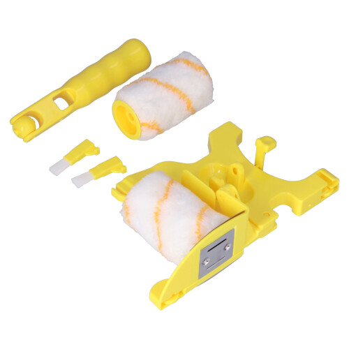 Ergonomic Handle Design Paint Edger Roller Brush, Adjustable Baffle Tool with Replacement Rollers for Wall Ceiling Window Painting 1