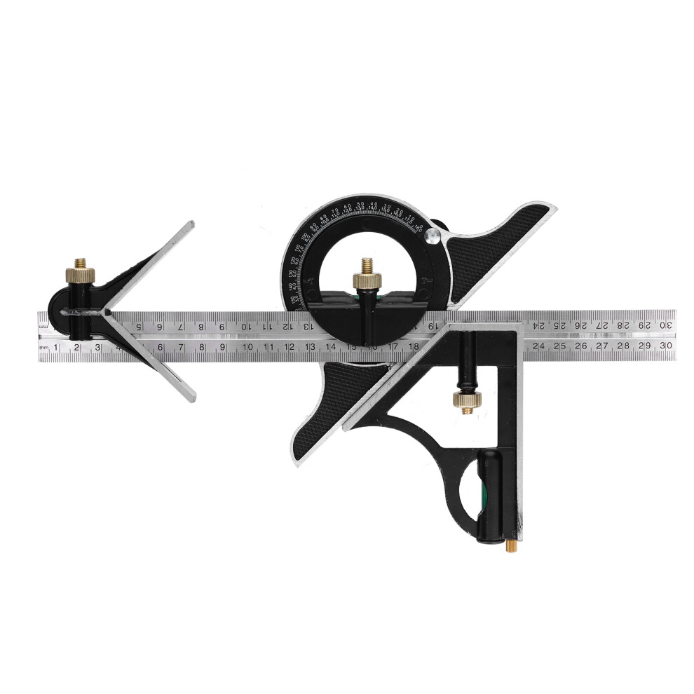 Multifunctional Square Angle Ruler Adjustable Combination Square Stainless Steel Blade Protractor Measuring Tool Woodworking Tool Sliding Ruler High 9499224702776