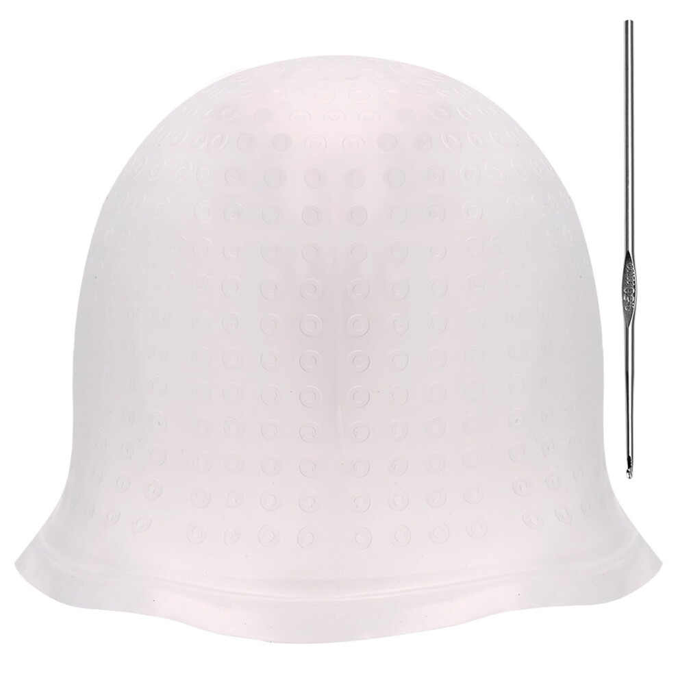Hair Highlighting Cap Silicone with Hook Needle, Reusable Hair Dye Cap for Salon and Home Use